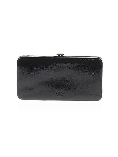 Pre-owned Anya Hindmarch Leather Wallet In Black