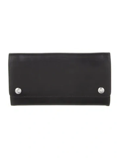 Pre-owned Anya Hindmarch Leather Wallet In Black