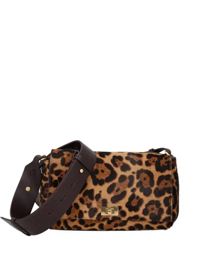 Anya Hindmarch Shoulder Bag Adjustable Strap Leopard Motif In Brown