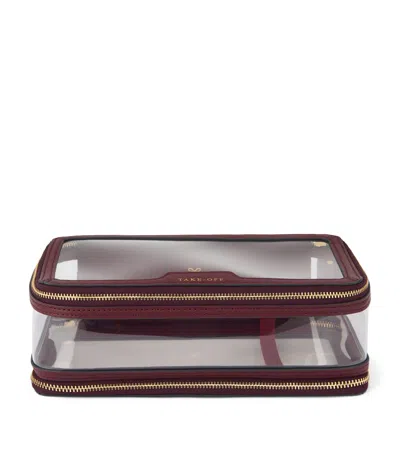 Anya Hindmarch Logo In-flight Case In Red