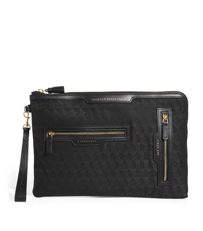 Anya Hindmarch Logo Journey Essentials Pouch In Black