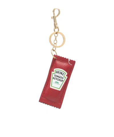 Anya Hindmarch Logo Keychain In Pink