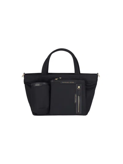 Anya Hindmarch Logo Tote Bag In Black