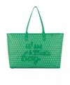 Anya Hindmarch Tote Bag With Bold Script And Textured Pattern In Green