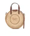 Anya Hindmarch Small Leather-trimmed Crocheted Raffia Tote In Nude