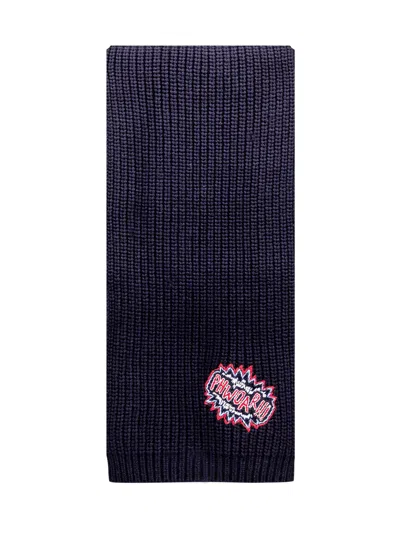 Anya Hindmarch Logo-emblazoned Scarf In Marine