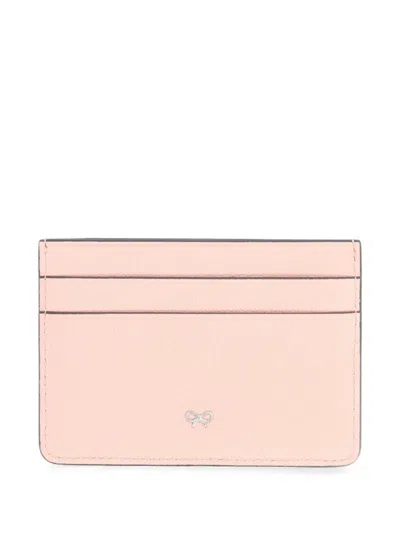 Anya Hindmarch Logo-plaque Card Holder In Pink