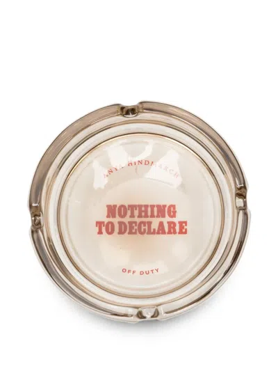 Anya Hindmarch Logo-print Ashtray In Neutral