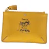 Anya Hindmarch 'love Is' Zipped Wallet In Yellow Goat Leather In Yellow