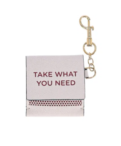 Anya Hindmarch Matchbox Keychain Charm In White