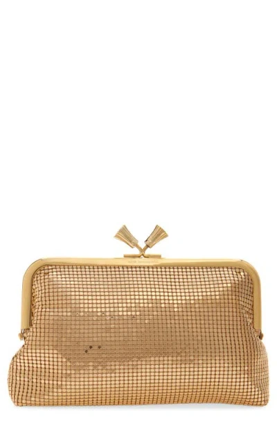 Anya Hindmarch Maud Metallic Mesh Clutch In Gold