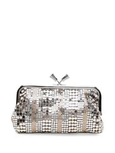 Anya Hindmarch Maud Sequin-embellished Frame Clutch Bag In Metallic