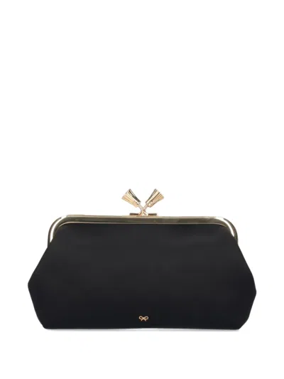Anya Hindmarch Maud Tassel Clutch Bag In Black