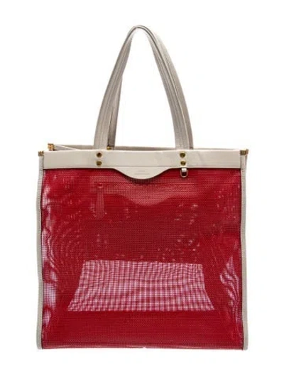 Pre-owned Anya Hindmarch Mesh Tote In Red/white