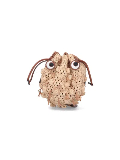 Anya Hindmarch Mini Crossbody Bag "eyes" In Beige