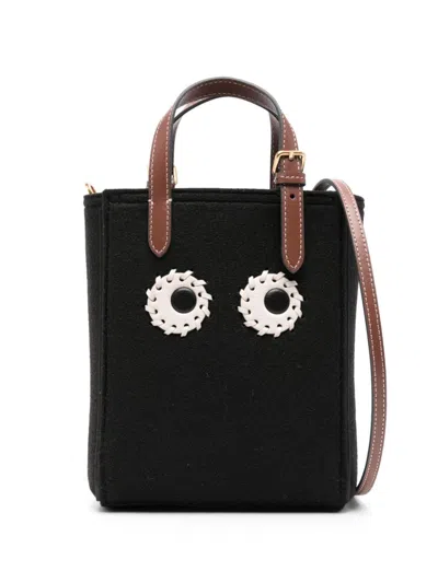 Anya Hindmarch Mini Eyes Crossbody Bag In Black