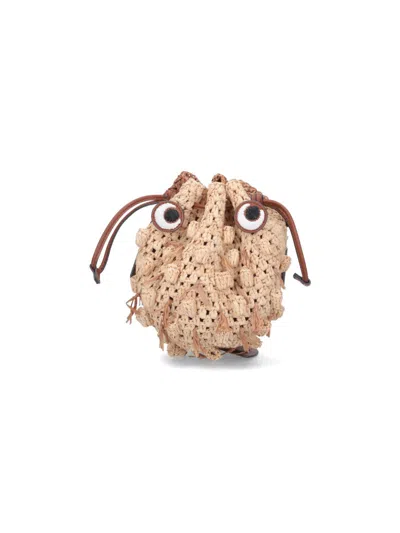 Anya Hindmarch Mini "eyes" Crossbody Bag – Beige In Neutral