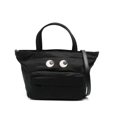 Anya Hindmarch Mini Eyes Tote Bag In Black