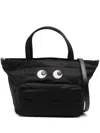 Anya Hindmarch Mini Eyes E/w Tote Bag In Black