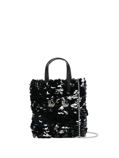 Anya Hindmarch Mini Eyes Tote Bag In Black