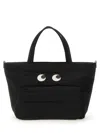 Anya Hindmarch Mini Eyes E/w Tote Bag In Black