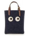 Anya Hindmarch Mini Eyes Tote Bag In Blue