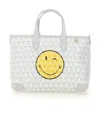 Anya Hindmarch Small I Am A Plastic Bag Wink Tote Bag In White