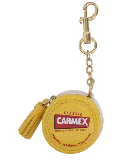 Anya Hindmarch Mini Key Holder Wallet - 4.5 Cm X 5 Cm X 5 Cm In Yellow