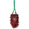 Anya Hindmarch Mini Sriracha Embellished Clutch In Burgundy