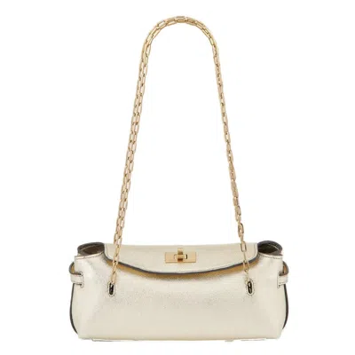 ANYA HINDMARCH MINI WAVERLEY EVENING BAG IN METALLIC NAPPA LEATHER