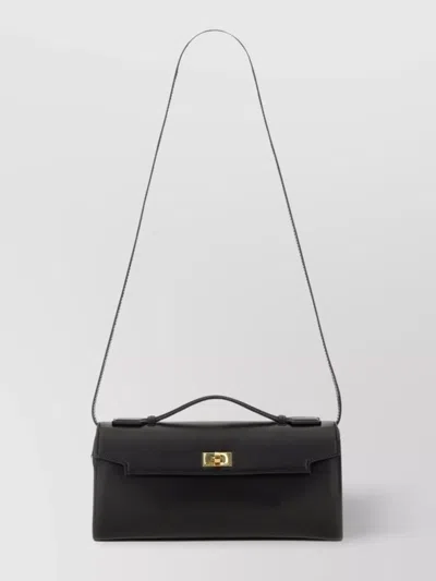 Anya Hindmarch "mortimer" Clutch Bag Top Handle In Black
