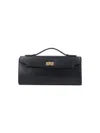 Anya Hindmarch Mortimer Top-handle Clasp Clutch In Black