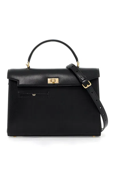 Anya Hindmarch Womens Black Mortimer Leather Top Handle Bag