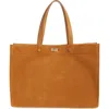 Anya Hindmarch Mortimer Small Leather And Suede Tote In Manilla
