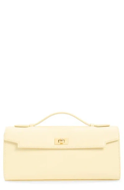 Anya Hindmarch Mortimer Leather Clutch In Yellow