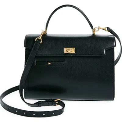 Anya Hindmarch Mortimer Leather Top Handle Bag In Black