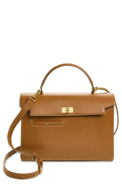 Anya Hindmarch Mortimer Leather Top Handle Bag In Brown