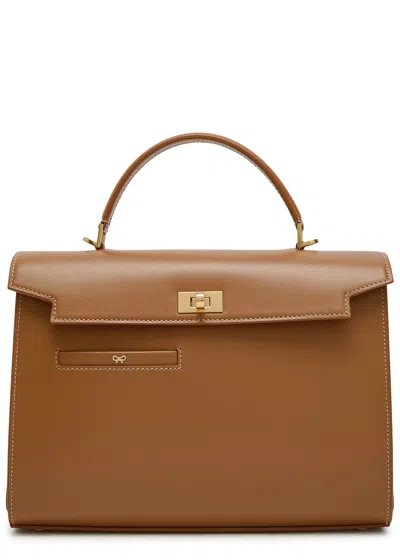 Anya Hindmarch Mortimer Leather Top Handle Bag In Brown