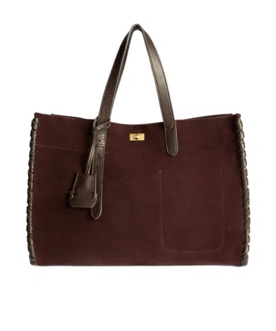 Anya Hindmarch Mortimer Whipstitch Tote In Red