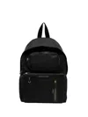 Anya Hindmarch Black Nylon Travel Backpack With Leather Accents In Black