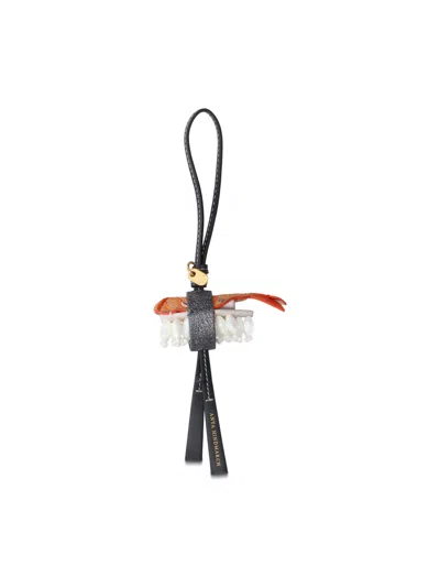 Anya Hindmarch Multicolor Nigiri Goat Leather Key Charm In Brown