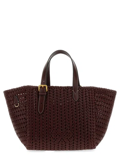Anya Hindmarch "neeson Square" Bag In Bordeaux
