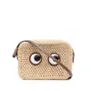 Anya Hindmarch Raffia Crossbody Bag With Iconic Eyes Applique