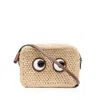 Anya Hindmarch Raffia Crossbody Bag With Iconic Eyes Applique In Brown