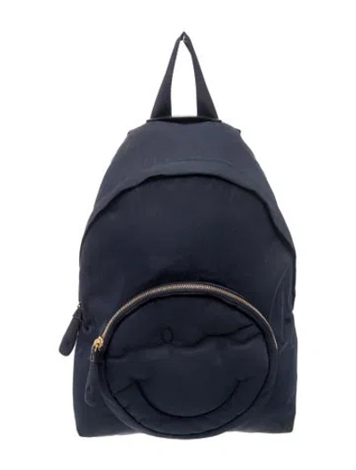 Pre-owned Anya Hindmarch Nylon Backpack In Blue
