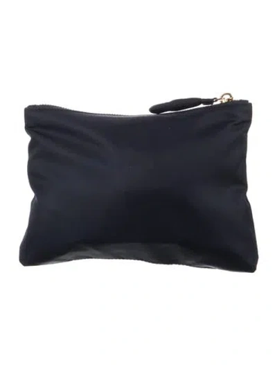 Pre-owned Anya Hindmarch Nylon Cosmetic Bag In Blue