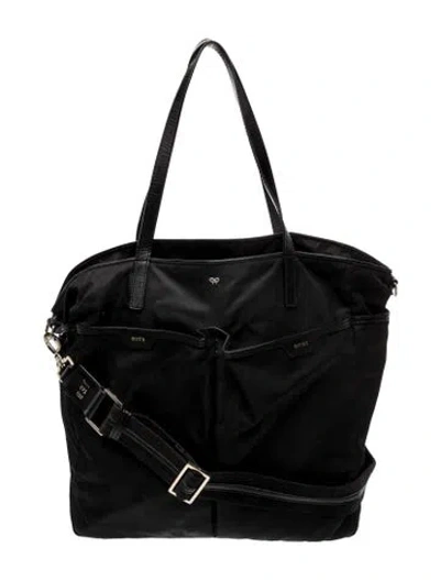 Pre-owned Anya Hindmarch Nylon Tote In Black
