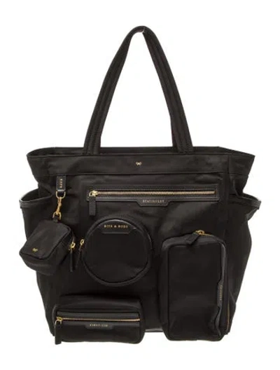 Pre-owned Anya Hindmarch Nylon Tote In Black