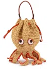 Anya Hindmarch Octopus Raffia Cross-body Bag In Beige