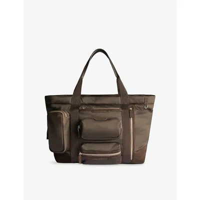 Anya Hindmarch Chocolate Padded Travel Satin Tote Bag In Brown